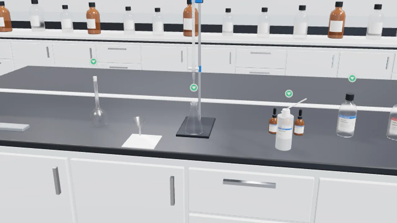 The pharmaceutical chemistry laboratory in the 3D virtual lab