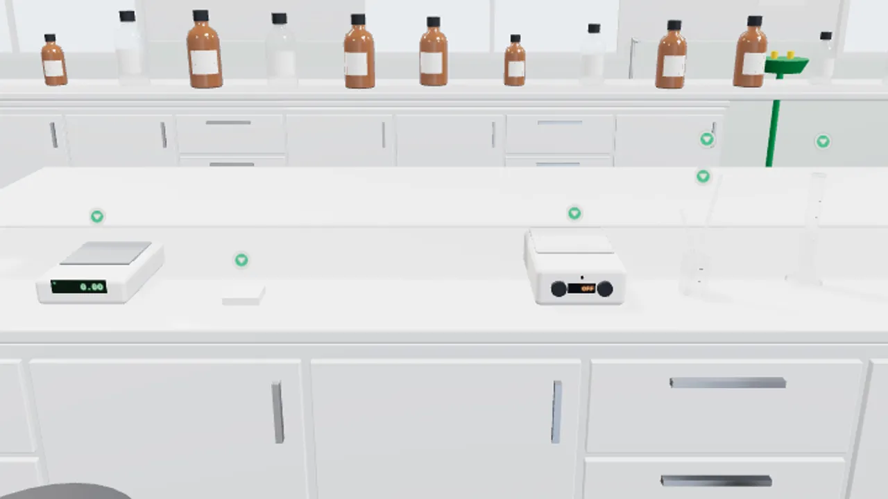 The pharmaceutics laboratory in the 3D virtual lab