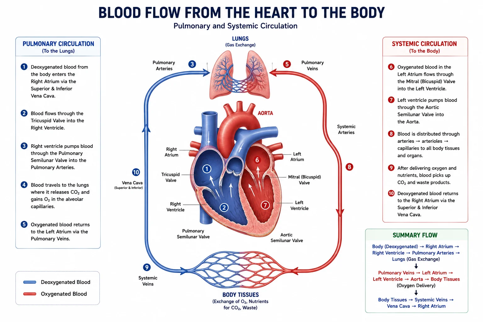 Blood Flow Through the Heart